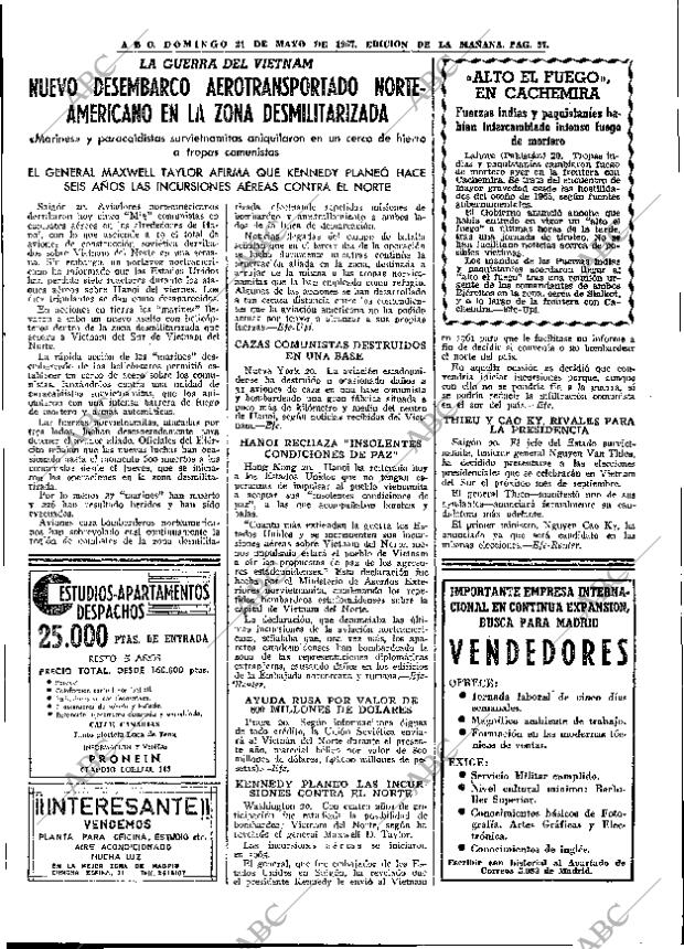 ABC MADRID 21-05-1967 página 57