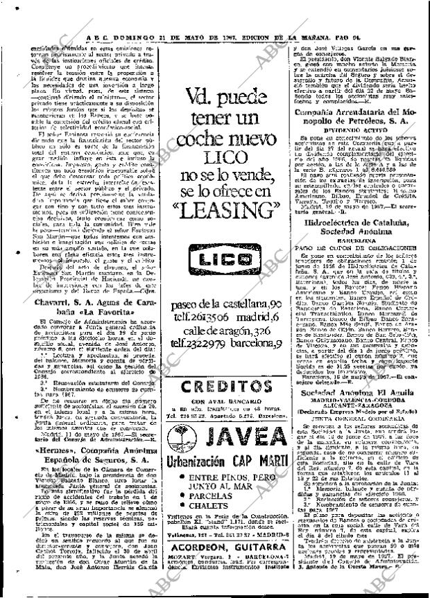 ABC MADRID 21-05-1967 página 94