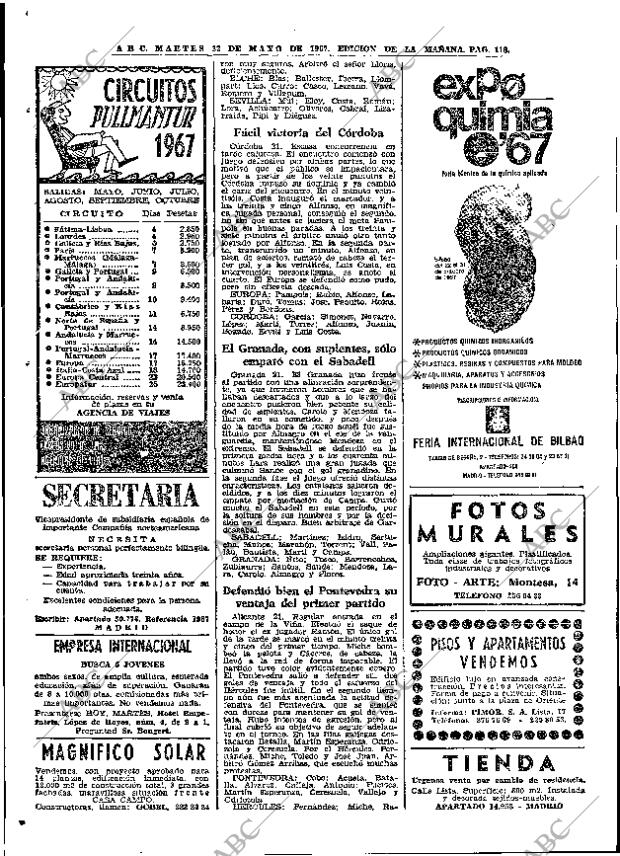 ABC MADRID 23-05-1967 página 116