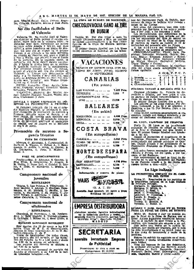ABC MADRID 23-05-1967 página 117