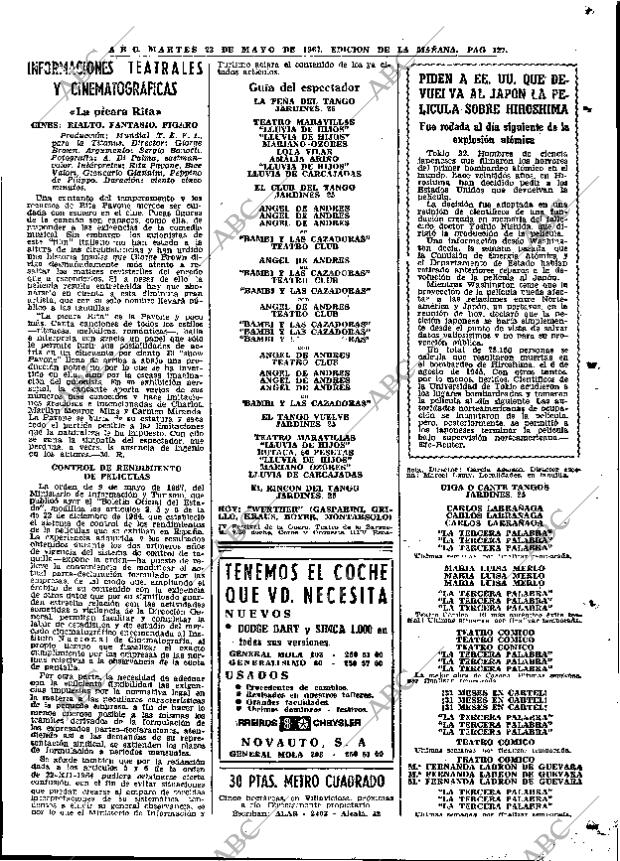 ABC MADRID 23-05-1967 página 127