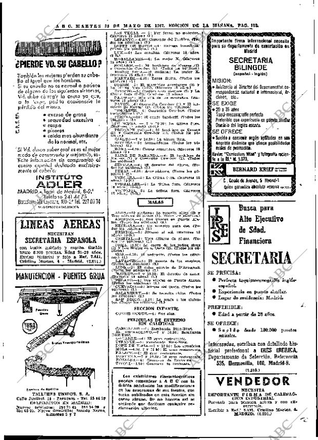 ABC MADRID 23-05-1967 página 133