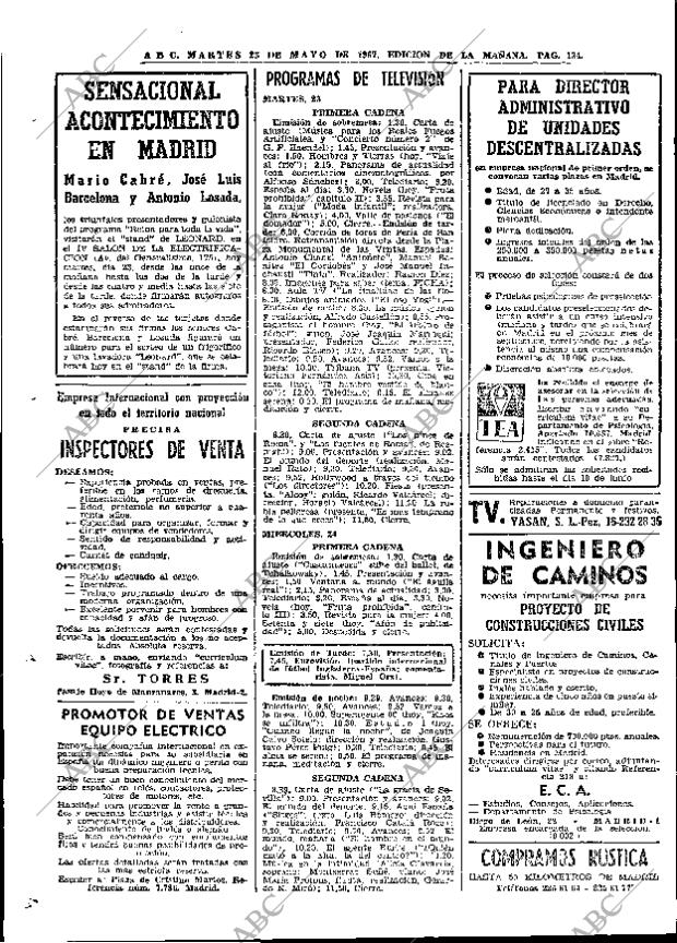 ABC MADRID 23-05-1967 página 134