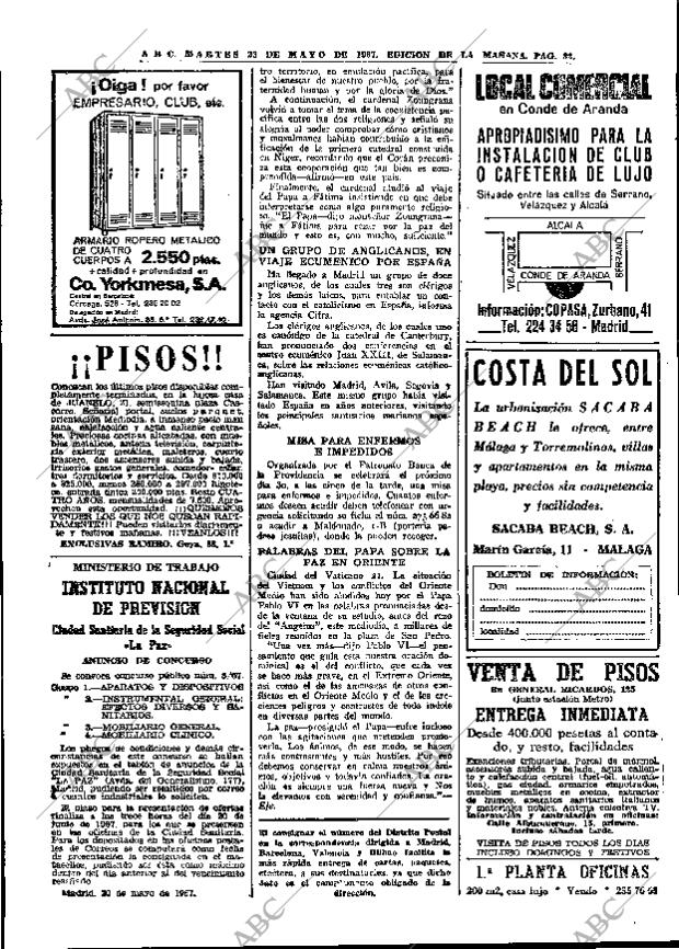 ABC MADRID 23-05-1967 página 82