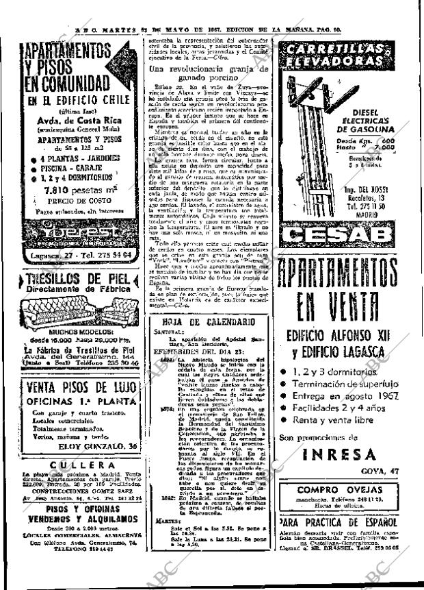 ABC MADRID 23-05-1967 página 90