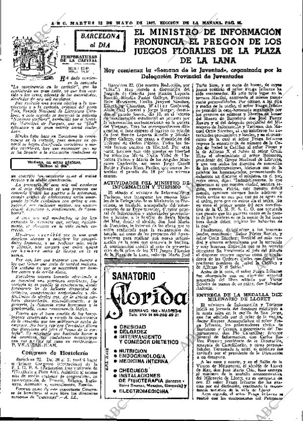 ABC MADRID 23-05-1967 página 91