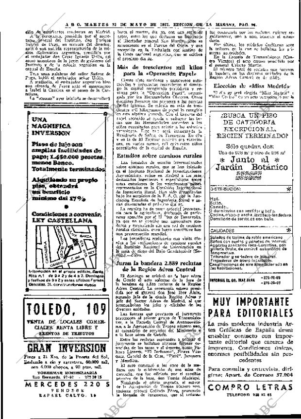 ABC MADRID 23-05-1967 página 96