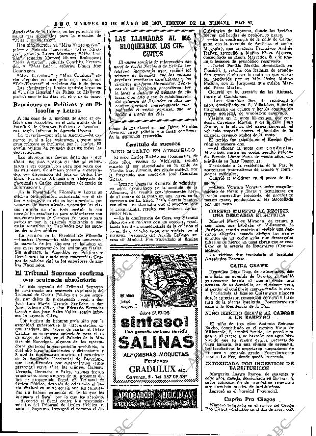 ABC MADRID 23-05-1967 página 97