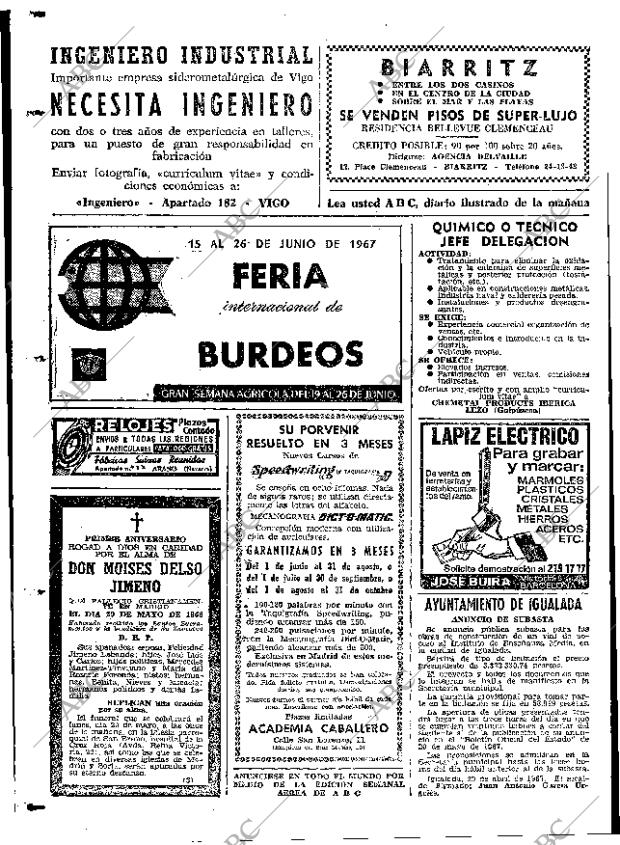 ABC MADRID 27-05-1967 página 150