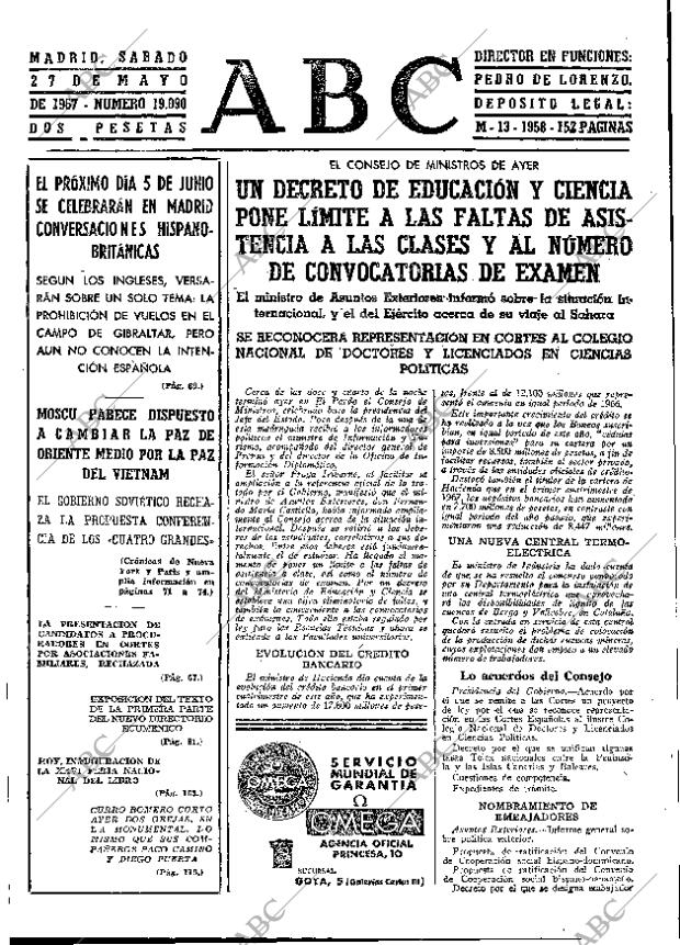 ABC MADRID 27-05-1967 página 63