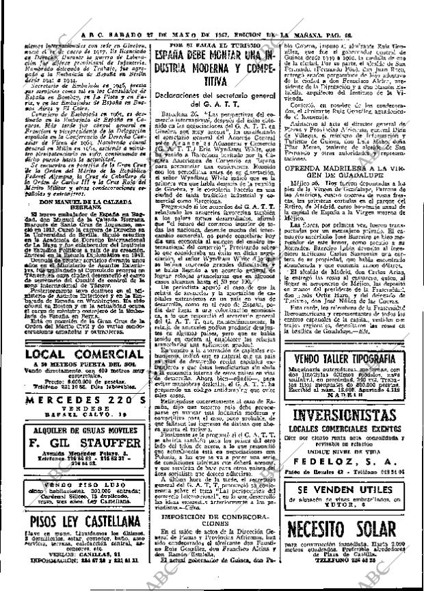 ABC MADRID 27-05-1967 página 66