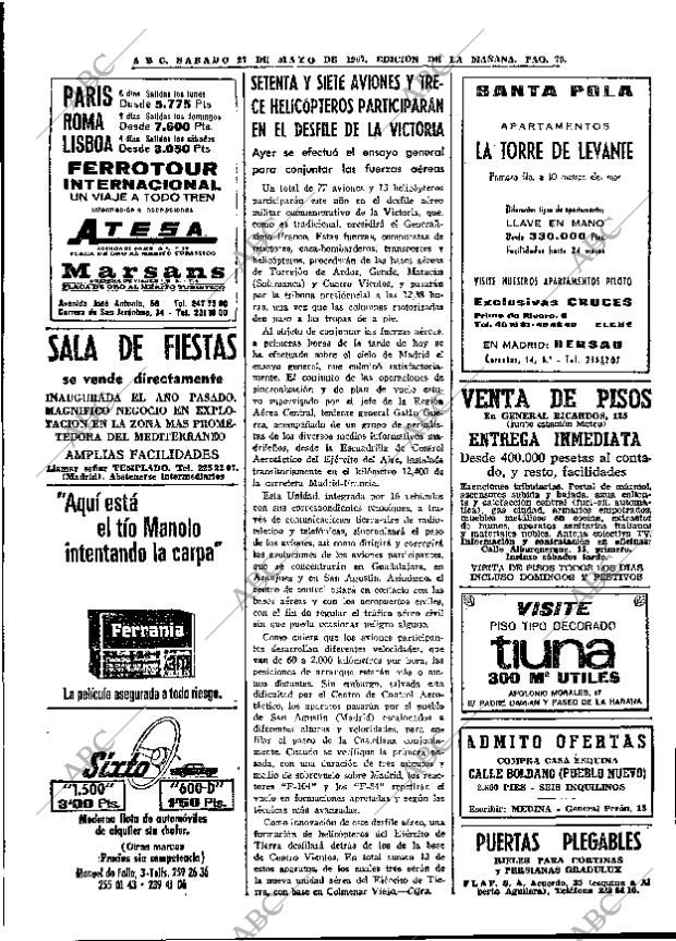 ABC MADRID 27-05-1967 página 70