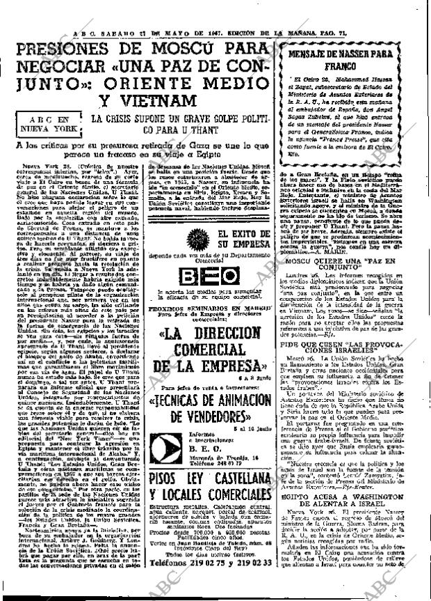 ABC MADRID 27-05-1967 página 71