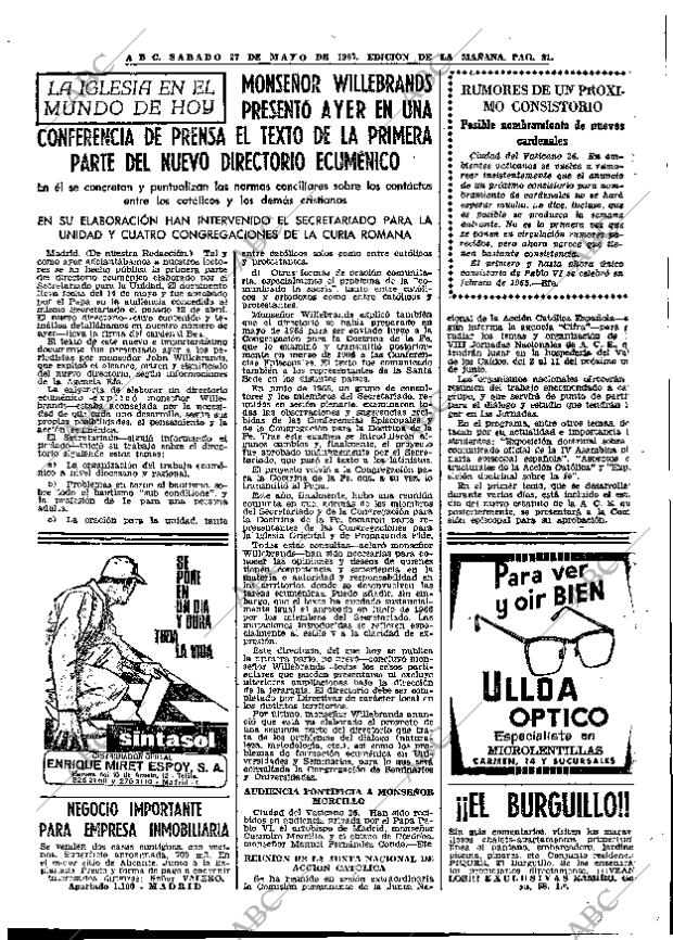 ABC MADRID 27-05-1967 página 81