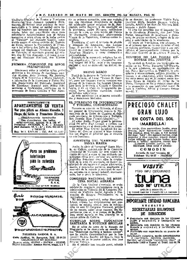ABC MADRID 27-05-1967 página 96