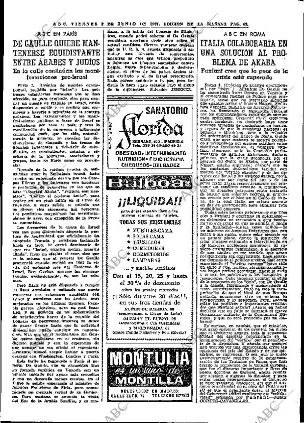 ABC MADRID 02-06-1967 página 43