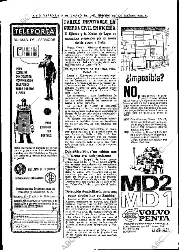 ABC MADRID 02-06-1967 página 44