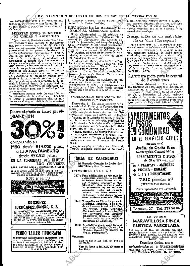 ABC MADRID 02-06-1967 página 54