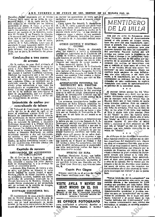 ABC MADRID 02-06-1967 página 64