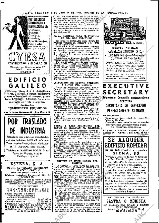 ABC MADRID 02-06-1967 página 84