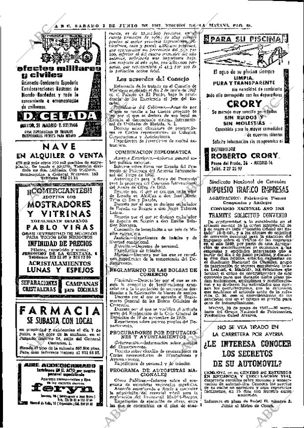 ABC MADRID 03-06-1967 página 64