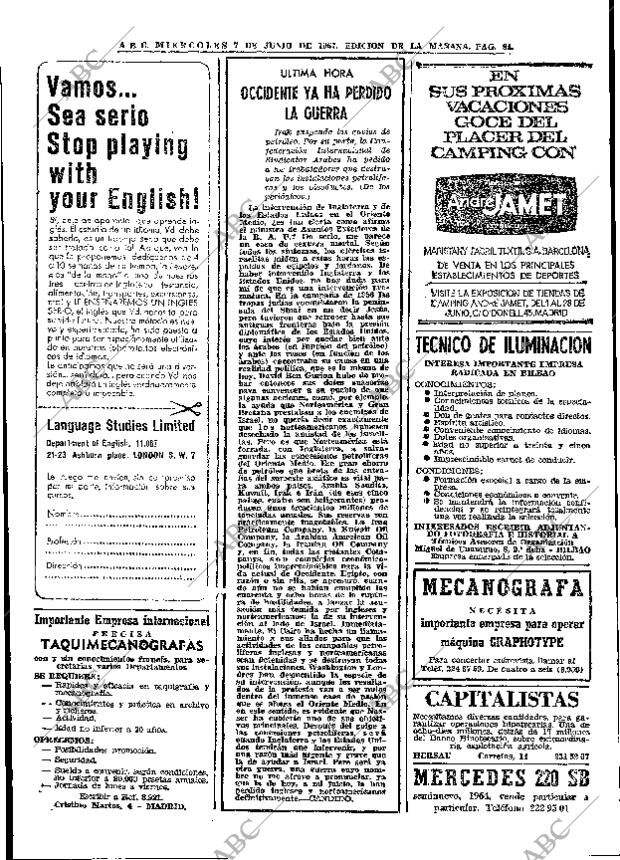 ABC MADRID 07-06-1967 página 84