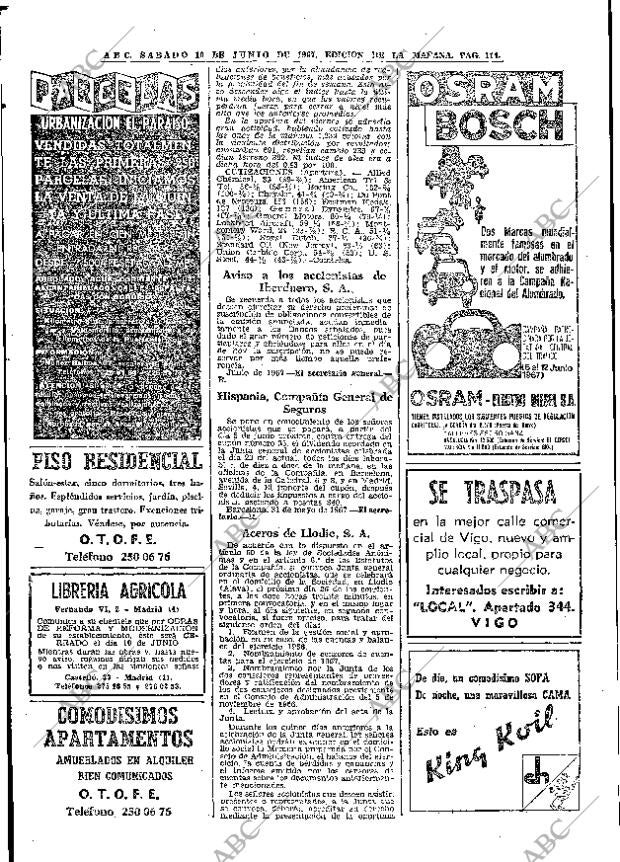 ABC MADRID 10-06-1967 página 114