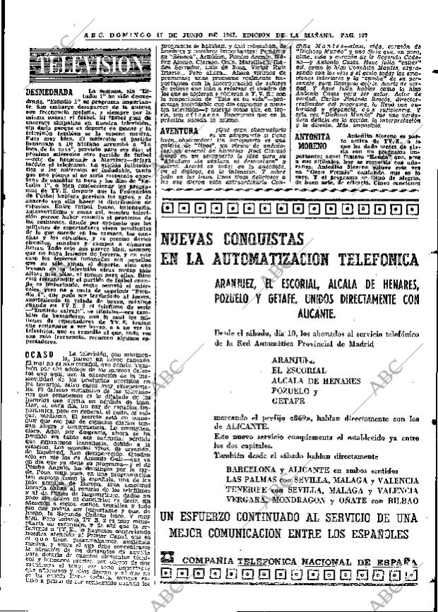 ABC MADRID 11-06-1967 página 107