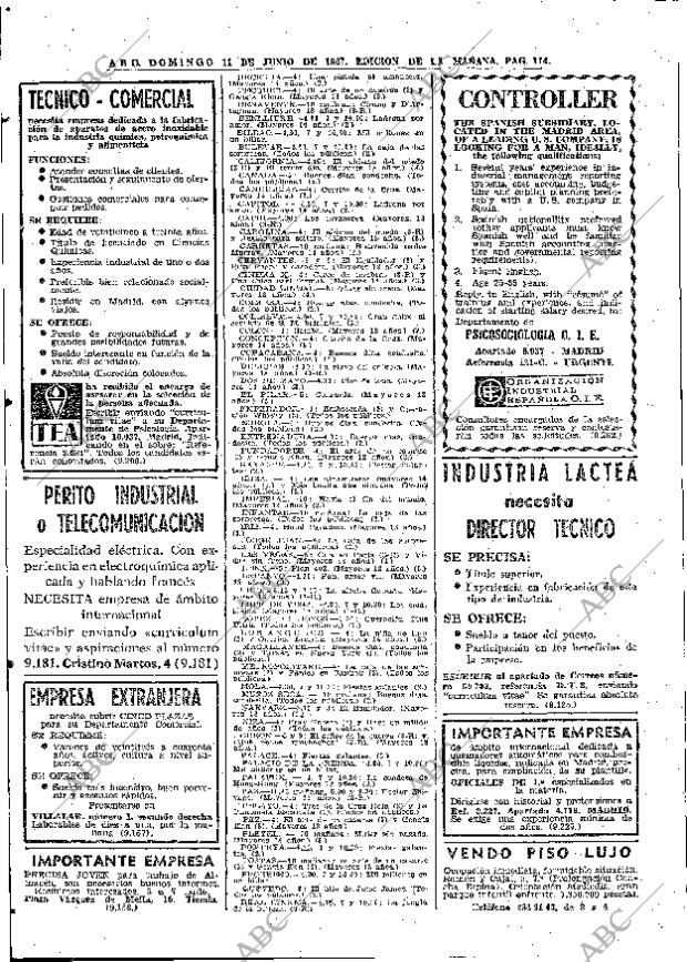 ABC MADRID 11-06-1967 página 114