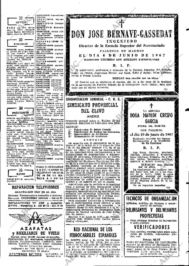 ABC MADRID 11-06-1967 página 129