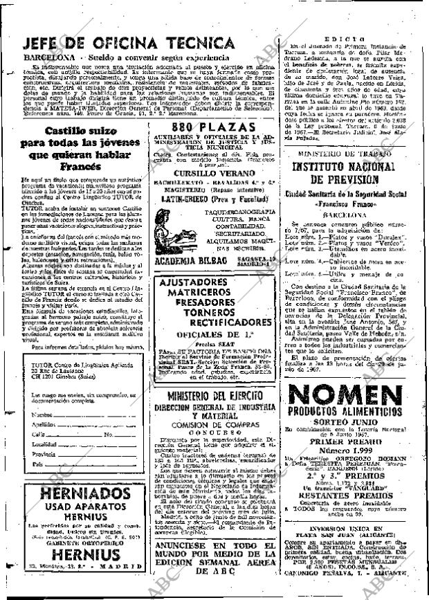 ABC MADRID 11-06-1967 página 134