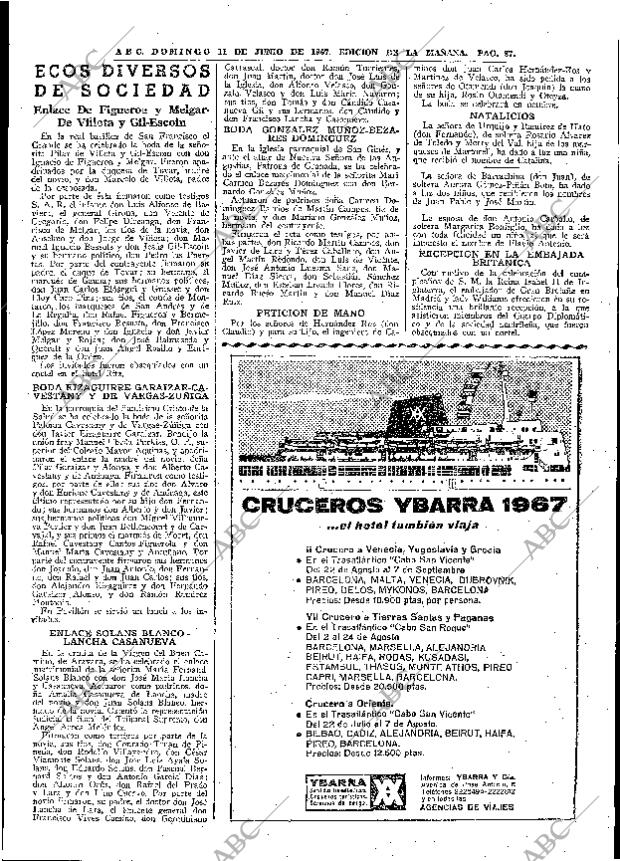 ABC MADRID 11-06-1967 página 87