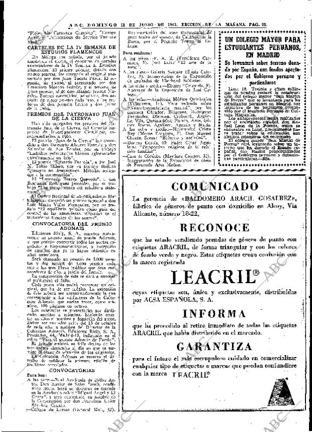 ABC MADRID 11-06-1967 página 91