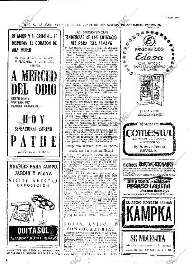 ABC SEVILLA 15-06-1967 página 38