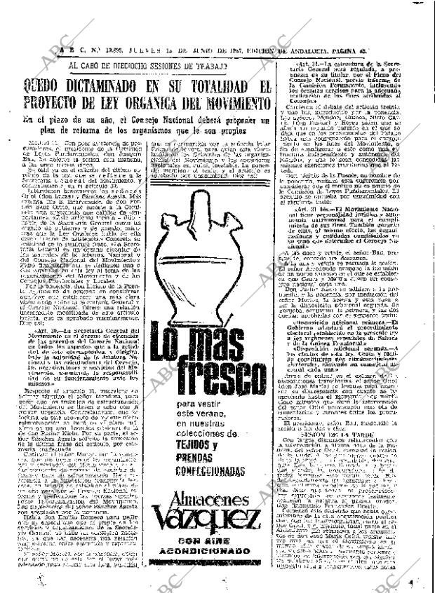ABC SEVILLA 15-06-1967 página 43
