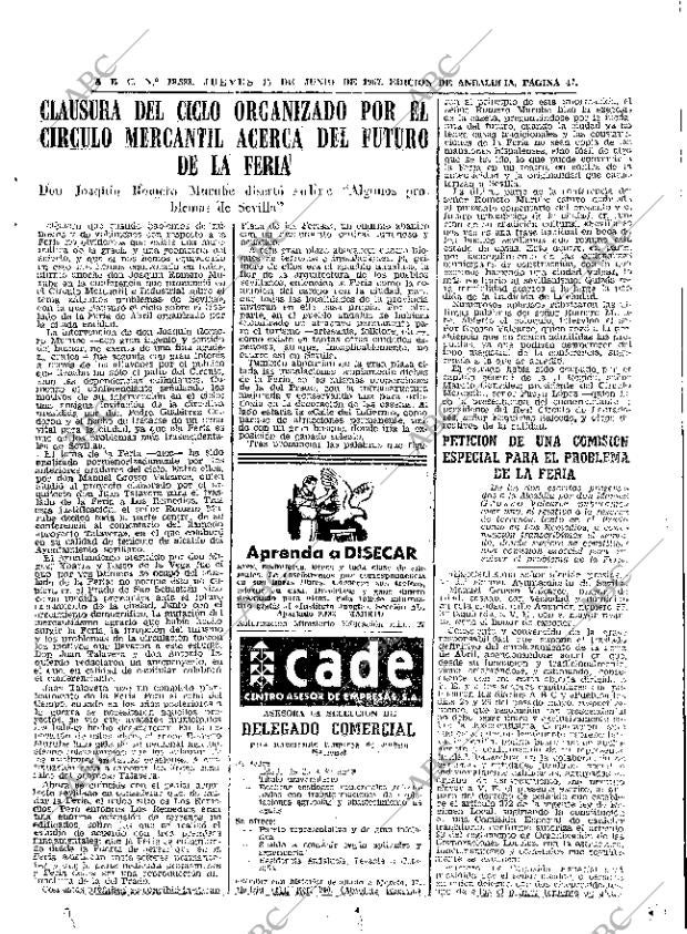 ABC SEVILLA 15-06-1967 página 47