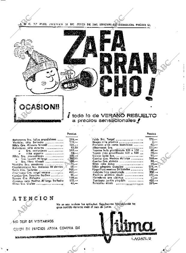 ABC SEVILLA 15-06-1967 página 60