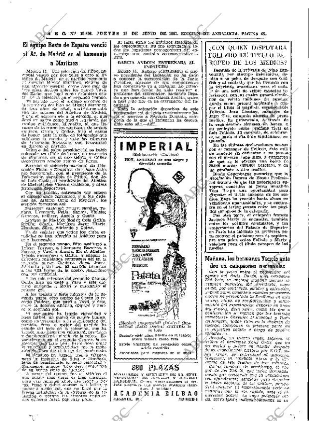 ABC SEVILLA 15-06-1967 página 65