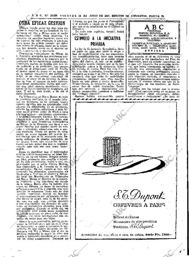 ABC SEVILLA 16-06-1967 página 25