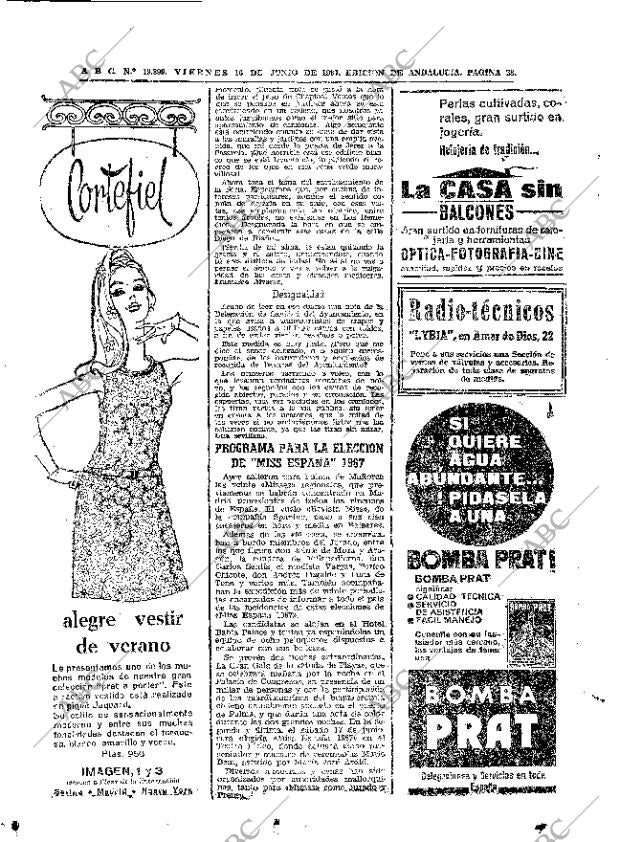 ABC SEVILLA 16-06-1967 página 38