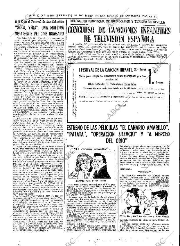 ABC SEVILLA 16-06-1967 página 47