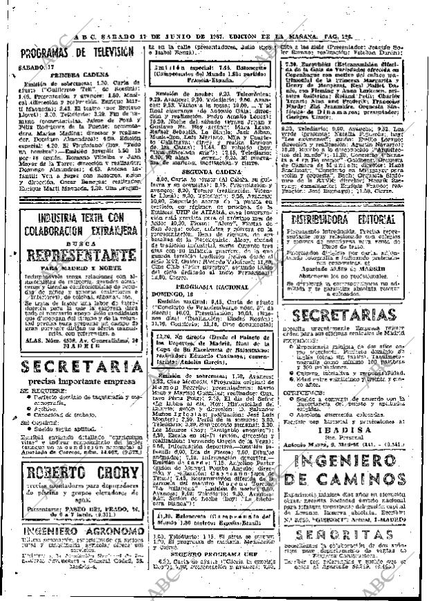 ABC MADRID 17-06-1967 página 124