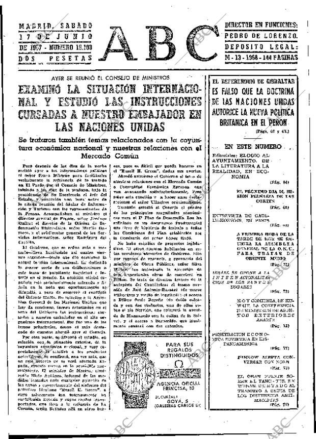 ABC MADRID 17-06-1967 página 61