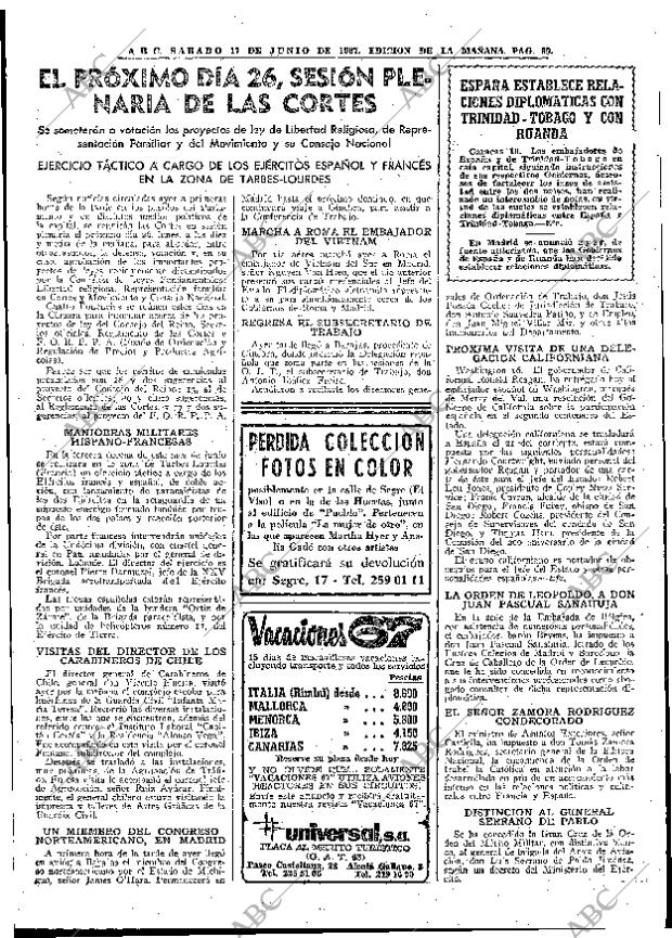 ABC MADRID 17-06-1967 página 63