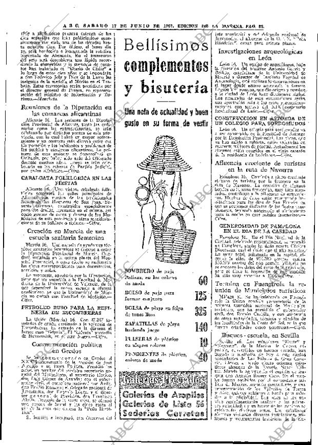 ABC MADRID 17-06-1967 página 86