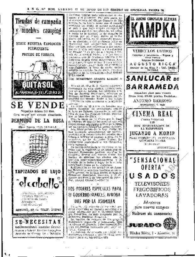 ABC SEVILLA 17-06-1967 página 38