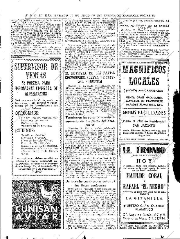 ABC SEVILLA 17-06-1967 página 54