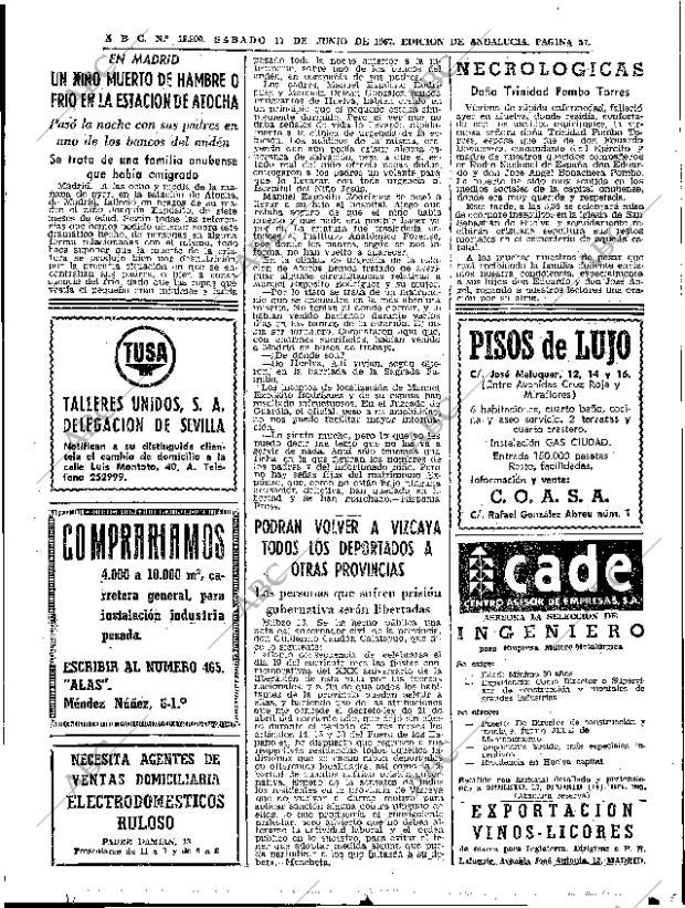 ABC SEVILLA 17-06-1967 página 57