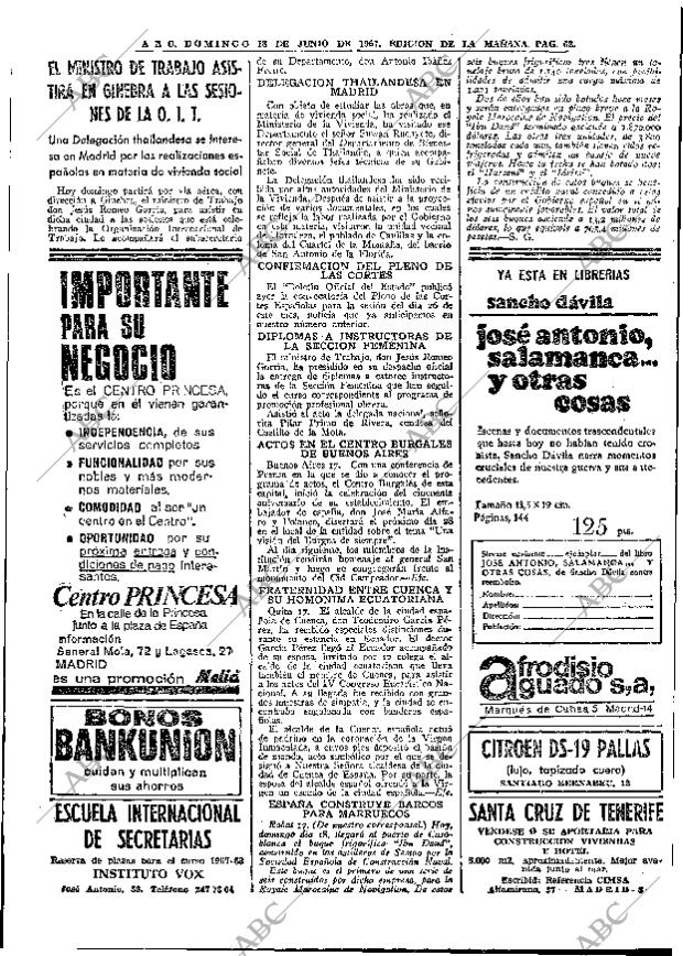 ABC MADRID 18-06-1967 página 62