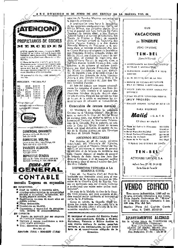 ABC MADRID 18-06-1967 página 64